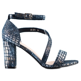 Sandały Snake Print Sergio Leone niebieskie