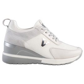 Casualowe Sneakersy VINCEZA białe szare