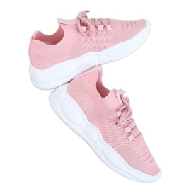 Buty sportowe skarpetkowe różowe LA40 Pink
