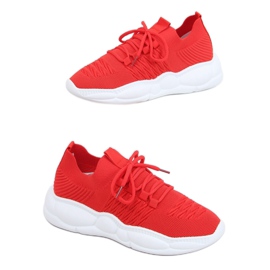 Buty sportowe skarpetkowe czerwone LA40 Red
