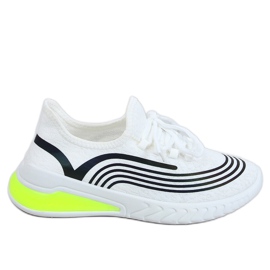Buty sportowe skarpetkowe białe 3436 White