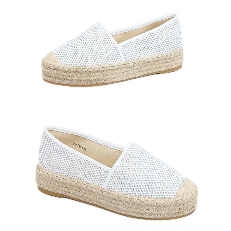 Espadryle damskie białe A666-ESP-1 White