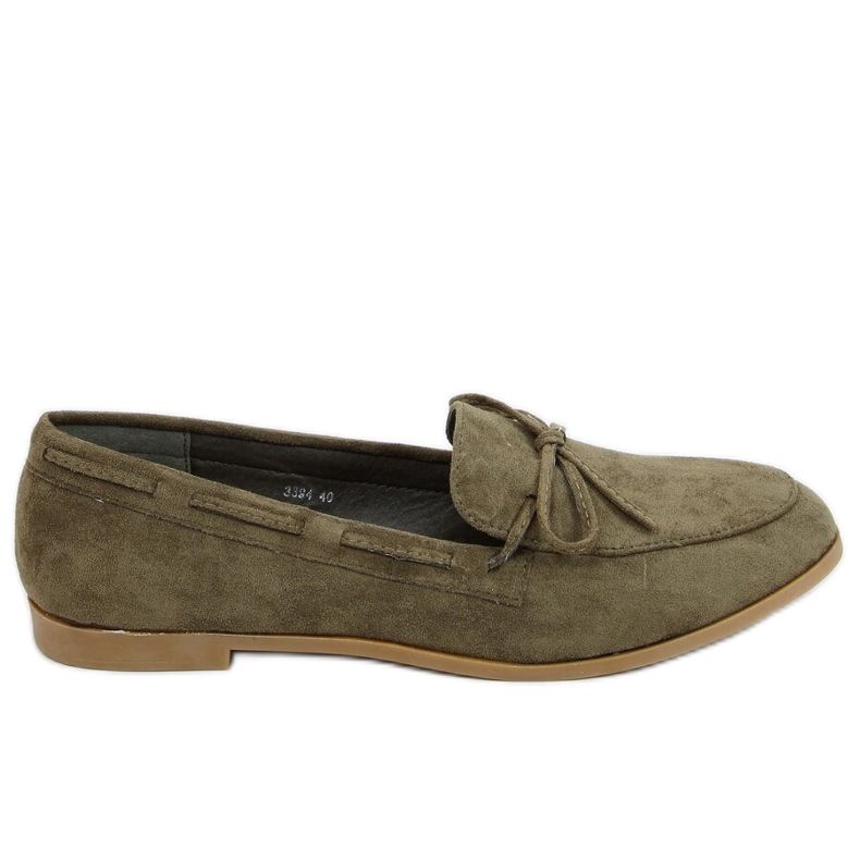 Mokasyny damskie klasyczne zielone 3394 Green