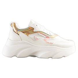 SHELOVET Modne Sneakersy białe