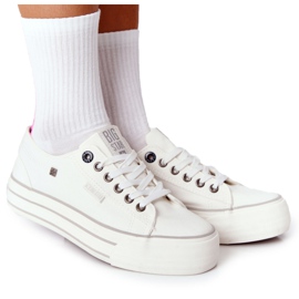 Damskie Tenisówki Na Platformie Big Star HH274052 Białe