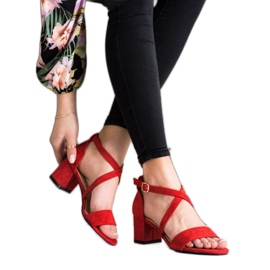 Sandały z paseczkami Sergio Leone czerwone