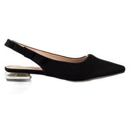 Filippo Czarne Sandały Z Odkrytą Piętą