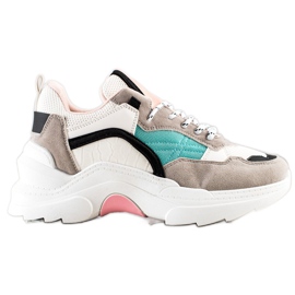 SHELOVET Modne Kolorowe Sneakersy wielokolorowe