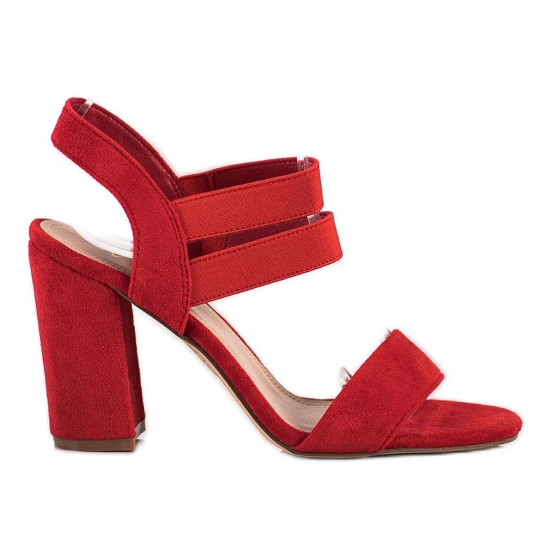 Evento Wsuwane Sandały Na Słupku czerwone