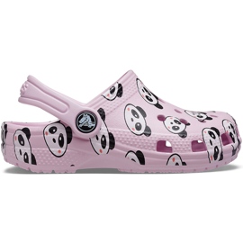 Crocs dla dzieci Classic Panda Print Clog jasnoróżowe 206999 6GD