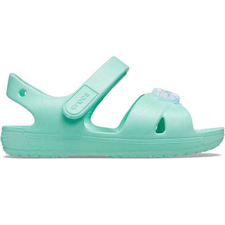 Crocs sandały dla dzieci Classic Cross Strap Charm miętowe 206947 3U3 zielone