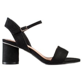 Evento Stylowe Sandały Na Słupku czarne