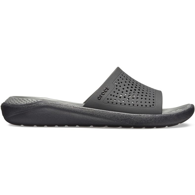Crocs klapki Literide Slide czarno-szare 205183 0DD czarne