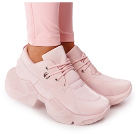 PS1 Damskie Sneakersy Na Masywnej Podeszwie Różowe Bubbly