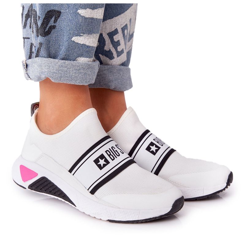 Sportowe Buty Slip-On Memory Foam Big Star HH274538 Białe