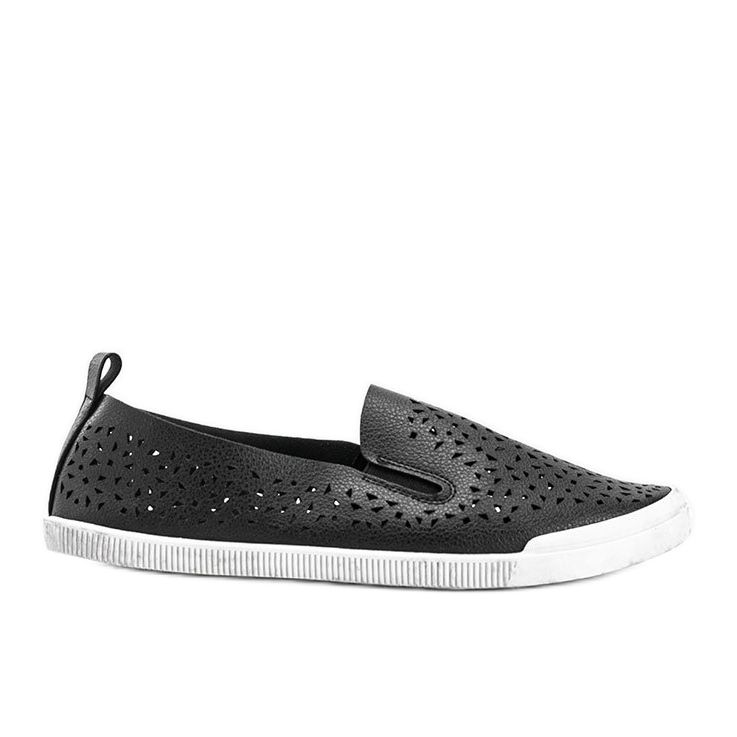 Czarne tenisówki ażurowe Maegan