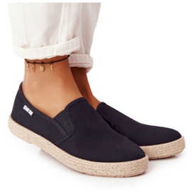 Espadryle Na Plecionej Podeszwie Big Star DD274017 Czarne