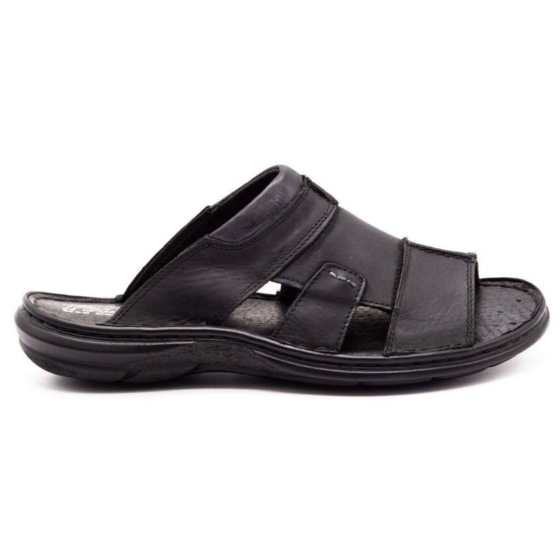 Polbut Klapki męskie 358 czarne