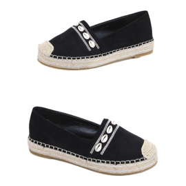 Espadryle z muszelkami czarne 6771 Black