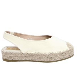 Espadryle z odkrytą piętą żółte M-518 Yellow
