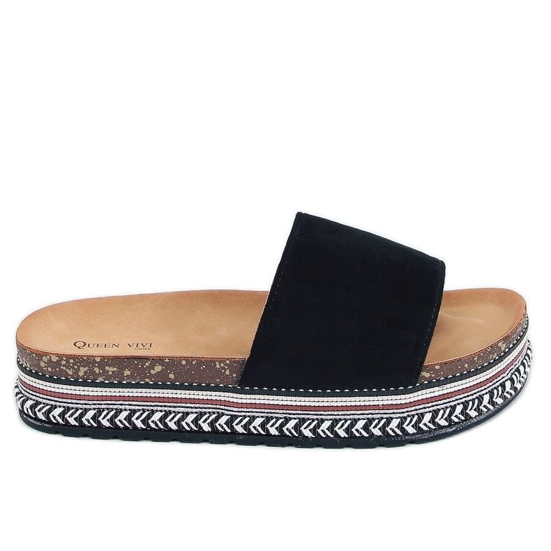 Klapki korkowe czarne 218-211 Black