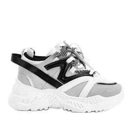 Szare sneakersy na grubej podeszwie Araceli