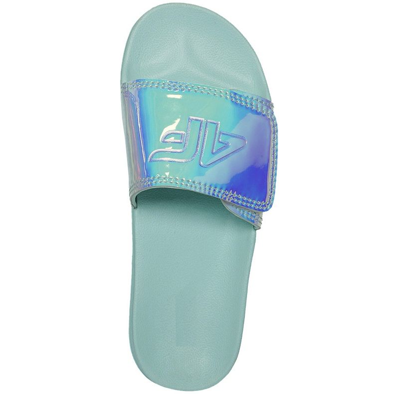 Klapki dla dziewczynki 4F turkusowe HJL21 JKLD003 35S niebieskie