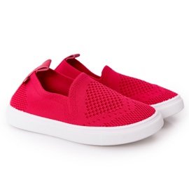 Dziecięce Wsuwane Tenisówki Slip-On Big Star HH374102 Fuksja różowe