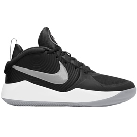 Buty dla dzieci Nike Team Hustle D 9 czarno-szaro-białe AQ4224 001 czarne czarne