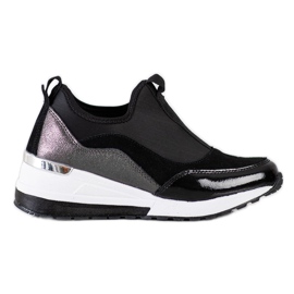 Goodin Skórzane Sneakersy Na Koturnie czarne