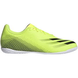 Buty piłkarskie adidas X Ghosted.4 In żółto-czarno-białe FW6906 żółcie