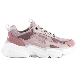 Sneakersy Damskie Big Star HH274258 fioletowe różowe