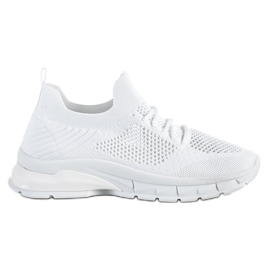 Filippo Sznurowane Ażurowe Sneakersy białe