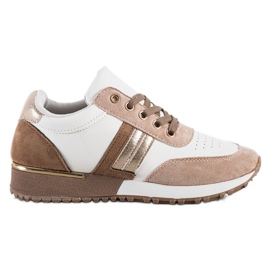 SHELOVET Casualowe Sneakersy białe wielokolorowe