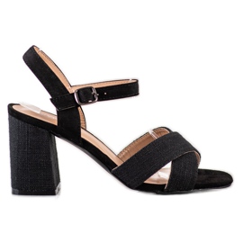 Sandały Na Obcasie VINCEZA czarne