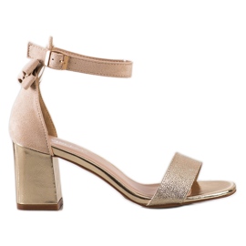 Sandałki Z Kokardą VINCEZA złoty