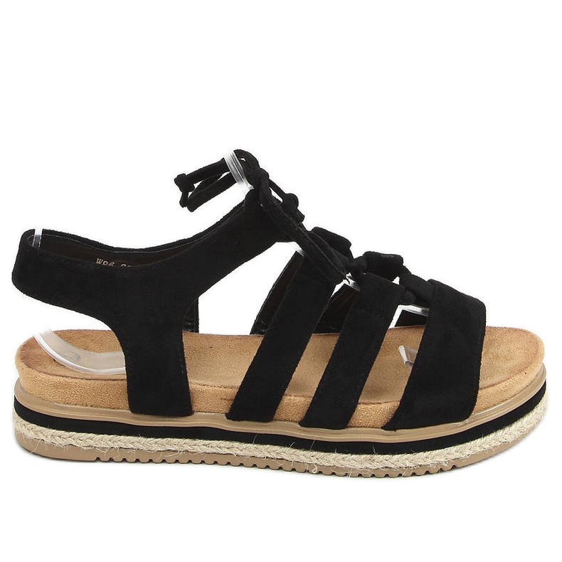 Sandałki espadryle czarne W86 Black