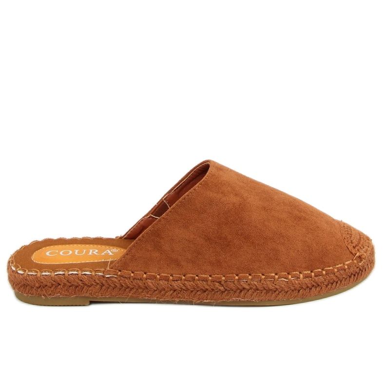 Klapki espadryle full kolor camel 3899 Camel brązowe