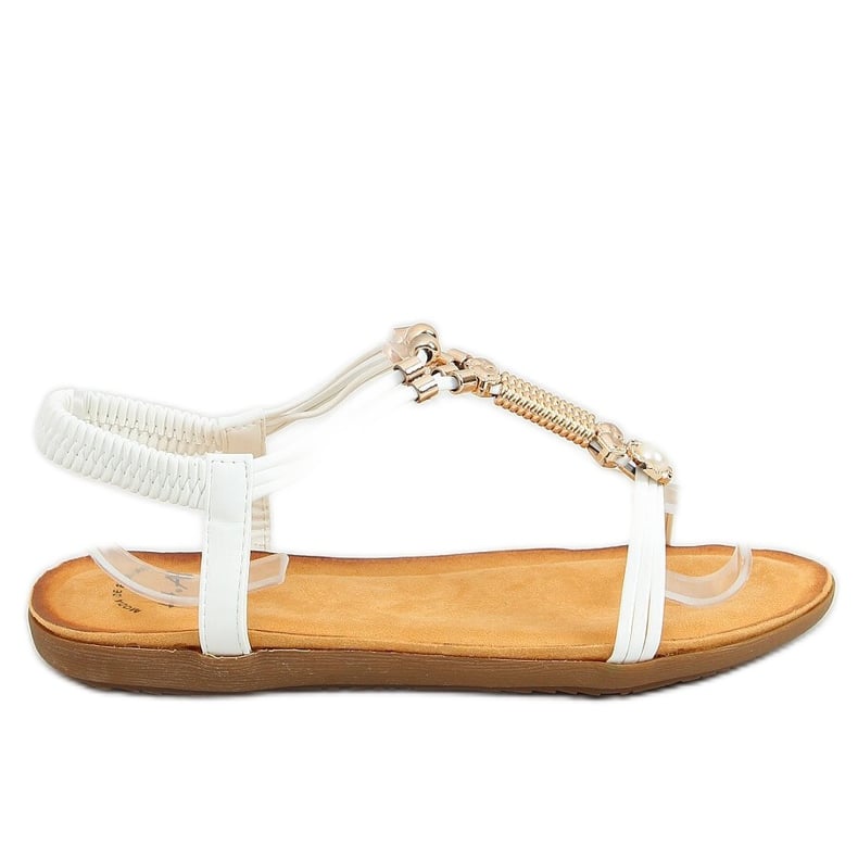 Sandałki damskie białe H075 Blanco
