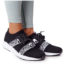 Damskie Sportowe Buty Memory Foam Big Star HH274359 Czarne białe