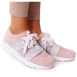Damskie Sportowe Buty Memory Foam Big Star HH274353 Różowe