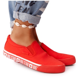 Damskie Tenisówki Slip-on Big Star HH274010 Czerwone