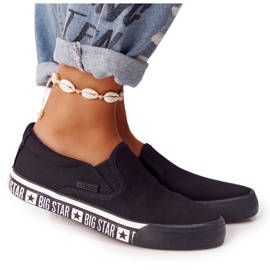 Damskie Tenisówki Slip-on Big Star HH274012 Czarne