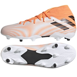 Buty piłkarskie adidas Nemeziz.3 Fg M FW7350 pomarańczowy ,biały białe
