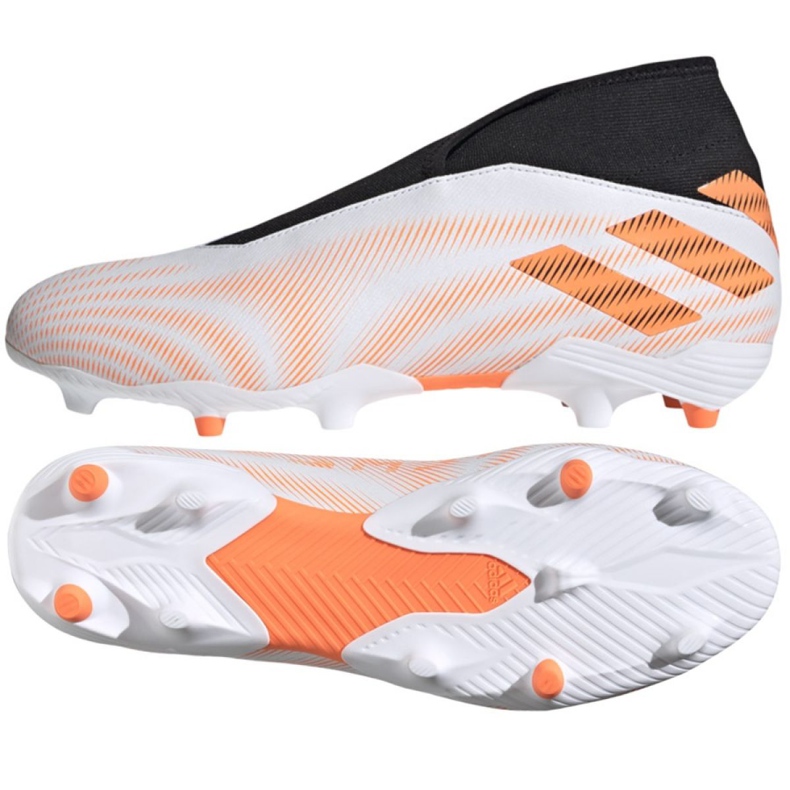 Buty piłkarskie adidas Nemeziz.3 Fg Ll M FW7340 białe wielokolorowe