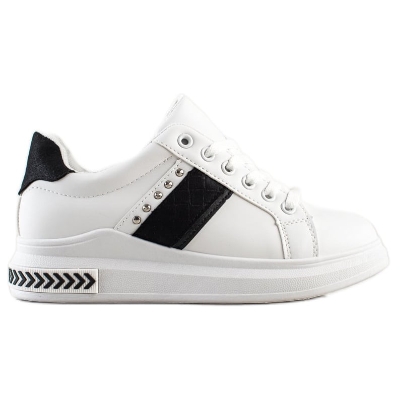 SHELOVET Casualowe Sneakersy białe czarne
