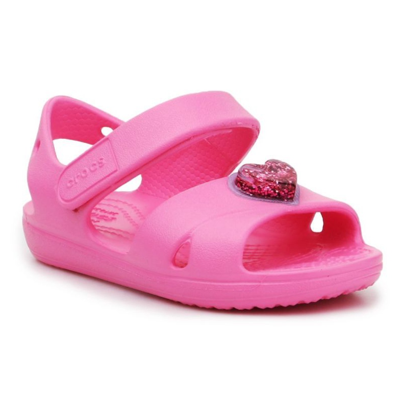 Sandały Crocs Classic Cross Strapcharm Sandal Jr 206947-669 różowe