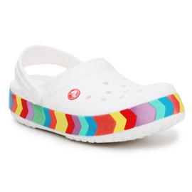 Klapki Crocs Crocband Chevron Beaded Clog K 207007-100 białe