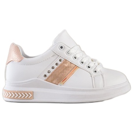 SHELOVET Casualowe Sneakersy białe