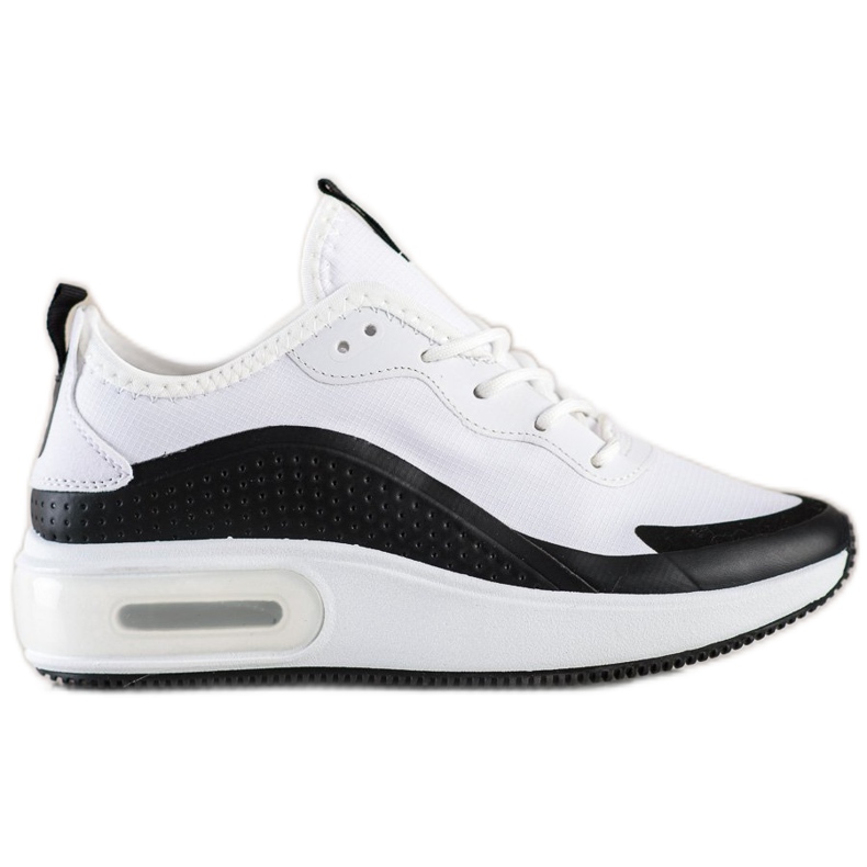 SHELOVET Sportowe Sneakersy Na Platformie białe czarne